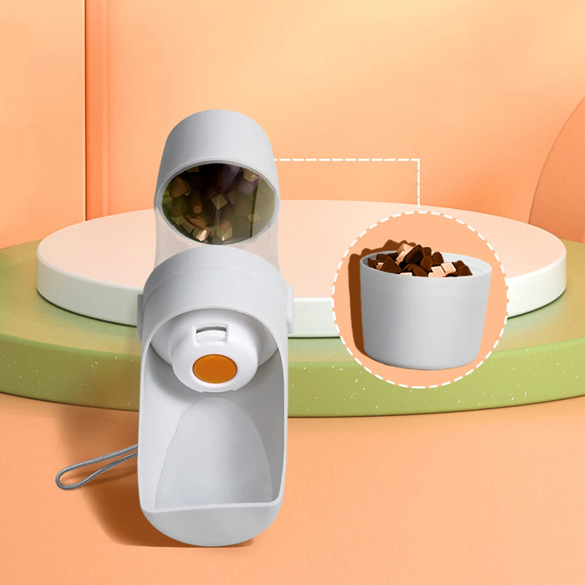 Tragbare 2-in-1-Flasche für Hunde und Katzen | Futter und Wasser