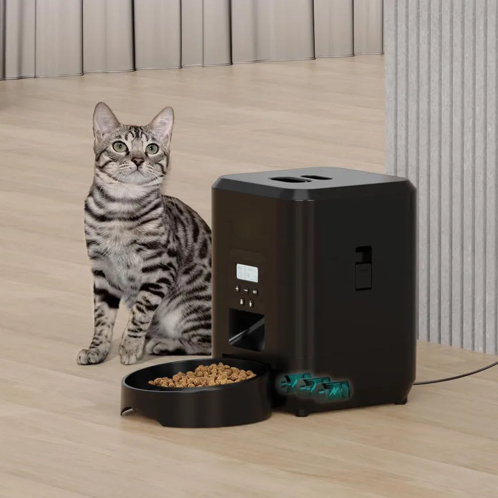 Distributore Automatico di Cibo per Gatti e Cani con Display LCD