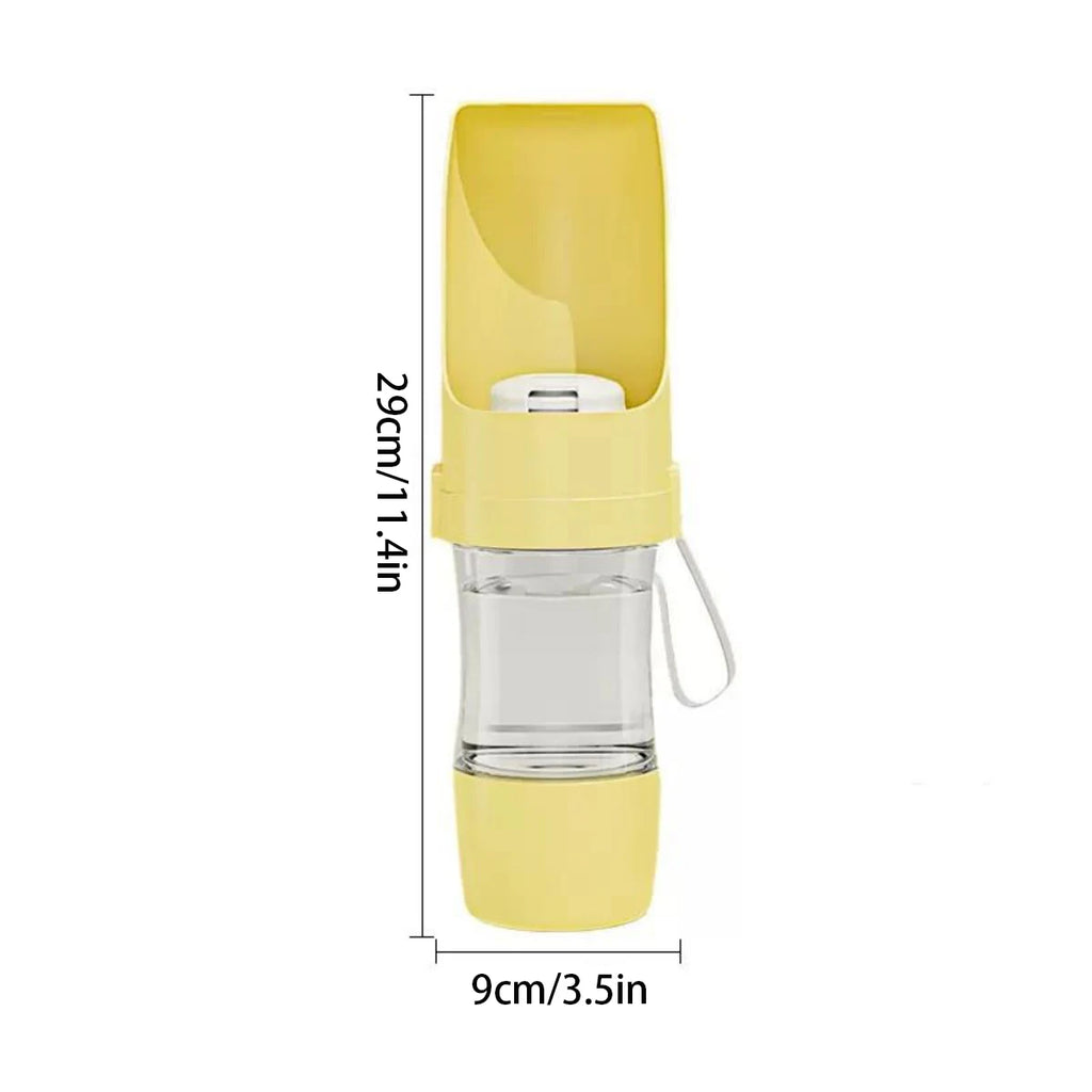 Tragbare 2-in-1-Flasche für Hunde und Katzen | Futter und Wasser