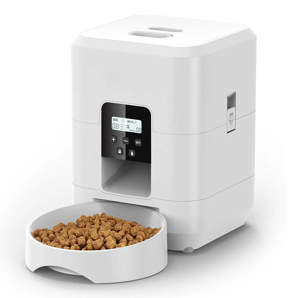 Distributore Automatico di Cibo per Gatti e Cani con Display LCD